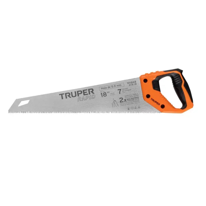 Truper, Serrucho Rapid 18, 7 DPP, Mango Comfort Grip, Pieza